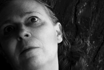 A women looks up