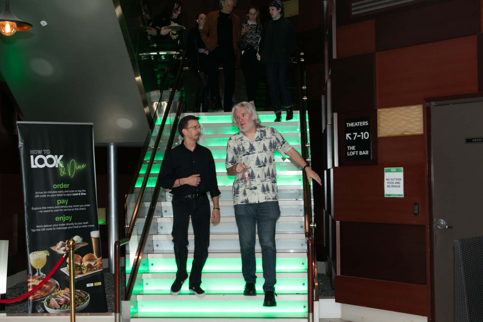 FX Legend Tony Gardner and Brian Collins walking down the stairs