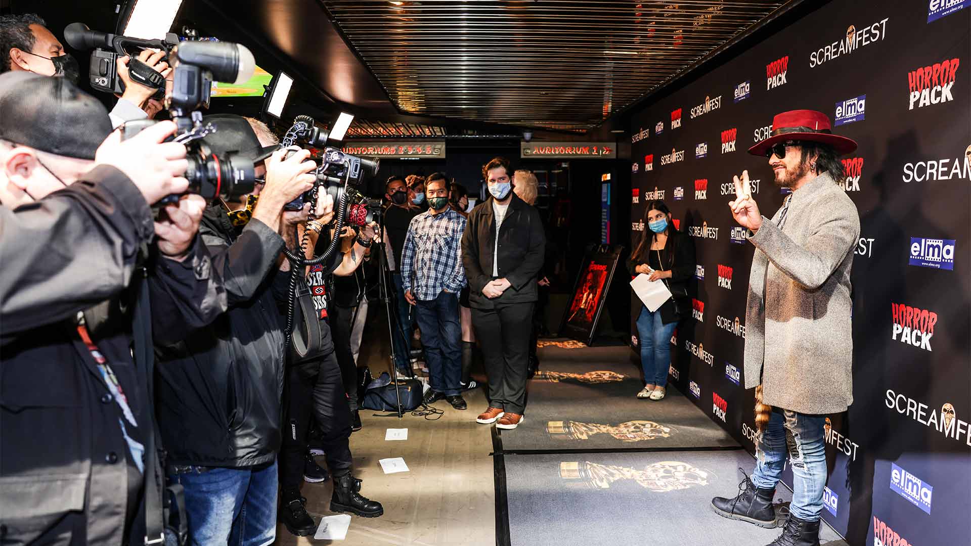 Nikki Sixx on the carpet at Screamfest 2021