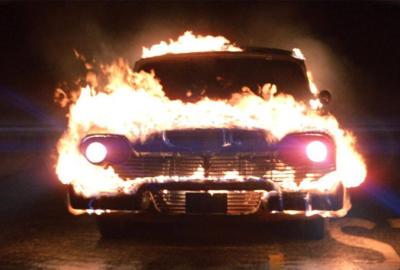 Burning car