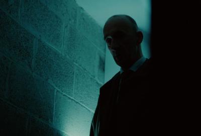 A man looks on