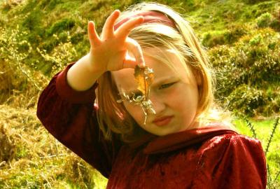 The Faeries of Blackheath Woods Melissa looks at a leaf