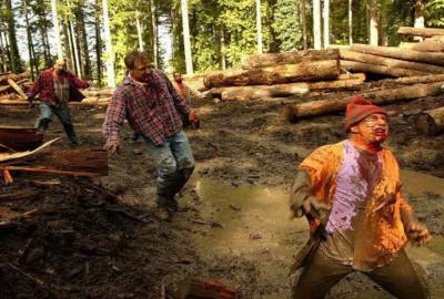 Severed loggers turn to ravenous, zombie-like creatures 