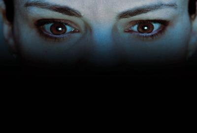 Void woman's eyes staring